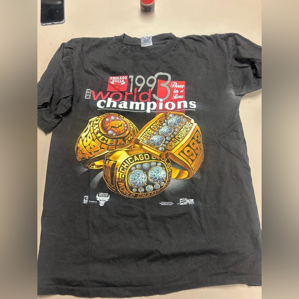 Vintage Salem Sportswear 1993 Chicago Bulls World Champs Made In USA Size: Large